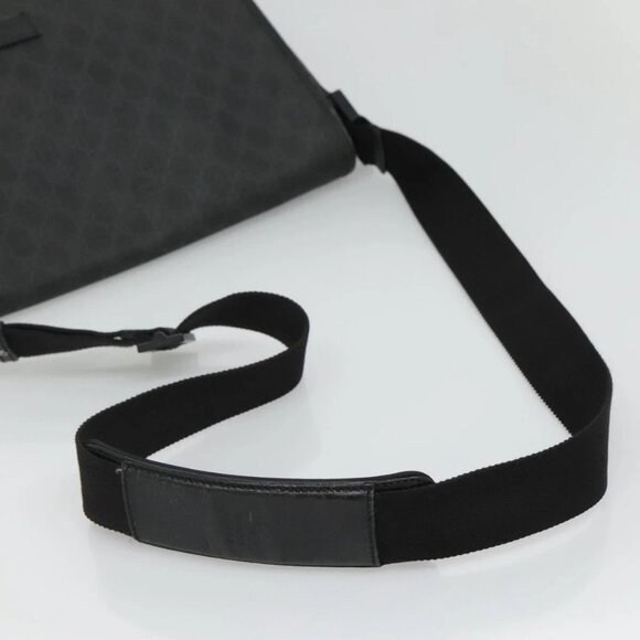 GUCCI GG Supreme Shoulder Bag PVC Black Silver - Picture 7 of 16